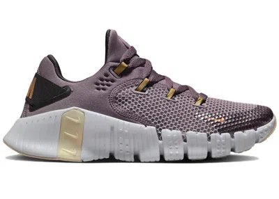 Pre-owned Nike Free Metcon 4 Premium (women's) Sneakers In Purple Smoke/dark Smoke Grey/metallic Gold