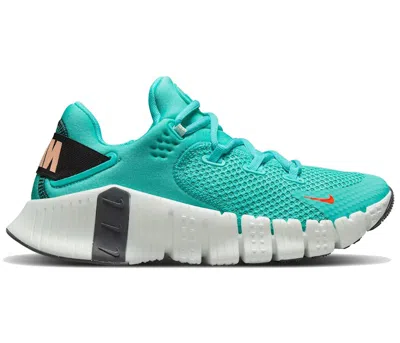 Pre-owned Nike Free Metcon 4 (women's) Sneakers In Washed Teal/rush Orange/black