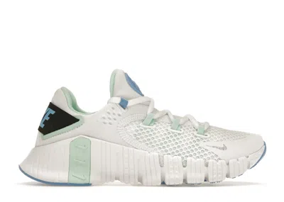 Pre-owned Nike Free Metcon 4 (women's) Sneakers In White/mint Foam/university Blue