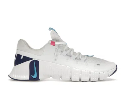 Pre-owned Nike Free Metcon 5 Aquarius Blue (women's) Sneakers In White/fierce Pink/deep Royal Blue