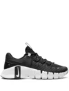 Nike Free Metcon 5 Rubber-trimmed Mesh Sneakers In Black