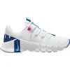 Nike Free Metcon 5 Training Shoe In White/ Blue/ Pink