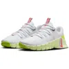 Nike Women's Free Metcon 5 Workout Shoes In White/ Pink/ Bright Crimson