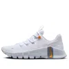 Nike Free Metcon 5 Sneakers In White And Orange In Gray