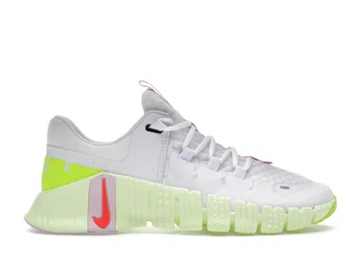 Pre-owned Nike Free Metcon 5 (women's) Sneakers In White/barely Volt/pink Foam