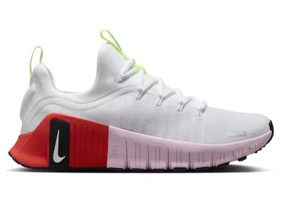 Pre-owned Nike Free Metcon 6 Pink Foam (women's) Sneakers In White/barely Volt/bright Crimson