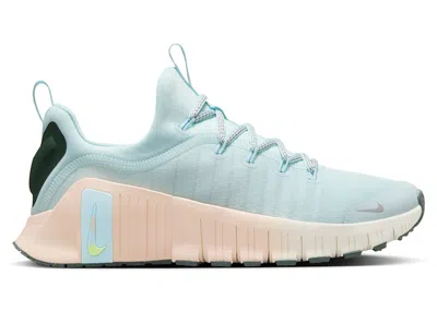 Pre-owned Nike Free Metcon 6 Premium Metallic Silver (women's) Sneakers In Glacier Blue/washed Coral/vintage Green