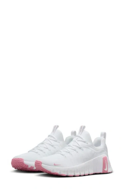 Nike Free Metcon 6 Training Shoe In White/elemental Pink