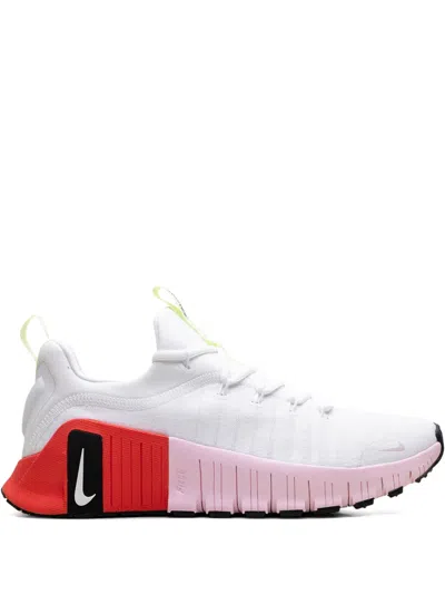 Nike Free Metcon 6 Wmns "white Barely Volt Bright Crimson Pink Foam" Sneakers