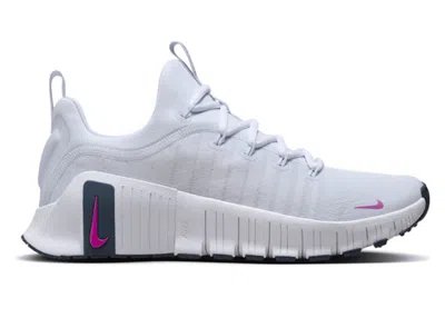 Pre-owned Nike Free Metcon 6 (women's) Sneakers In Football Grey/armory Navy Blue/hot Fuchsia