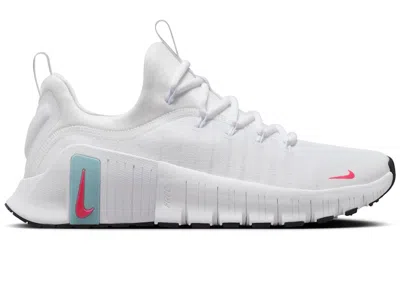 Pre-owned Nike Free Metcon 6 (women's) Sneakers In White/denim Turquoise/black