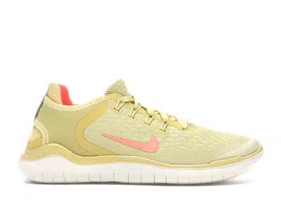 Pre-owned Nike Free Rn 2018 Summer (women's) Sneakers In Lemon Wash/crimson Pulse/sail