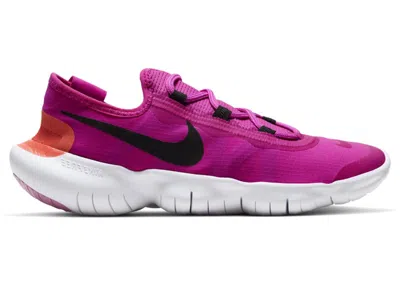 Pre-owned Nike Free Rn 5 2020 (women's) Sneakers In Fire Pink/magic Ember/black
