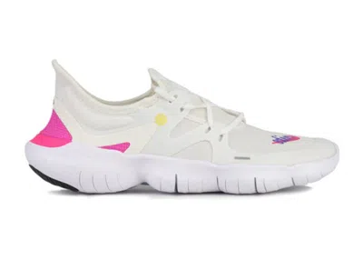 Pre-owned Nike Free Rn 5.0 Jdi (women's) Sneakers In White/laser Fuchsia
