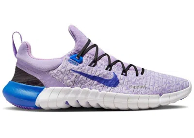Pre-owned Nike Free Rn 5.0 Next Nature Racer Blue (women's) Sneakers In Lilac/black/barely Grape