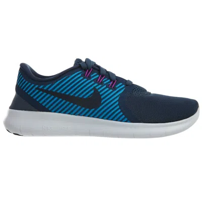 Pre-owned Nike Free Rn Cmtr Hy (women's) Sneakers In Sqdrn Blue/dark Obsidian/hrtg Cyn