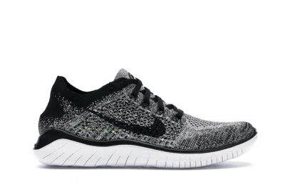 Pre-owned Nike Free Rn Flyknit 2018 Oreo (women's) Sneakers In White/black In Multi