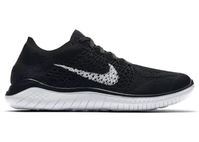 Pre-owned Nike Free Rn Flyknit 2018 (women's) Sneakers In Black/white In Multi