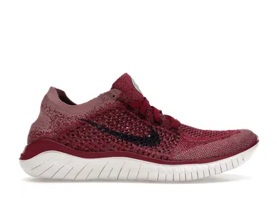 Pre-owned Nike Free Rn Flyknit 2018 (women's) Sneakers In Raspberry Red/white/teal Tint