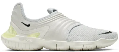 Pre-owned Nike Free Rn Flyknit 3.0 (women's) Sneakers In Pure Platinum/luminous Green/black In Multi