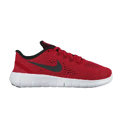 Pre-owned Nike Free Rn Gs 'university Red Black'