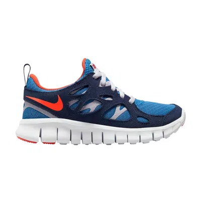 Pre-owned Nike Free Run 2 Gs 'light Photo Blue Orange' | Kid's Size 7