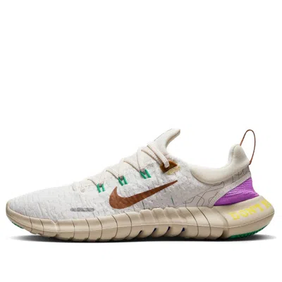Nike Free Run 5.0 Next Nature Prm Moving Company - Sail Ale Brown In White