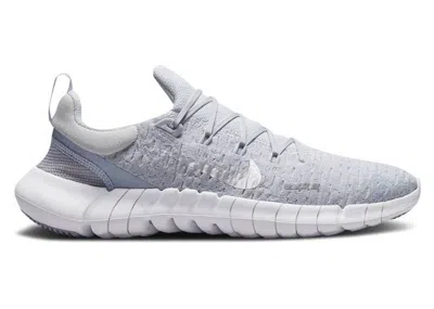 Pre-owned Nike Free Run 5.0 (women's) Sneakers In Pure Platinum/ghost/metallic Silver