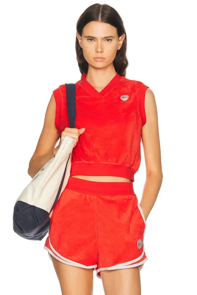 Nike French Terry Tank Top In Red