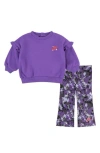 Nike Fresh Cut Sweatshirt & Leggings Set In Purple