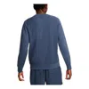 Nike Front Towelling Logo Sweatshirt 'navy Blue' In Blue