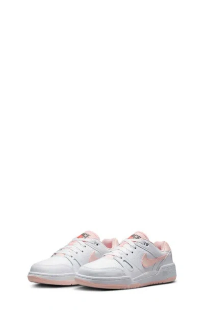 Nike Full Force Lo Sneaker In White/mango/black