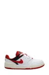 Nike Full Force Lo Sneaker In White/red/black