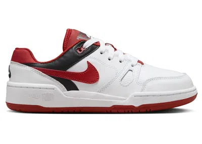 Pre-owned Nike Full Force Low Mystic Red Sneakers In White/black/team Orange