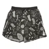 Nike Full Print Pattern Casual Sports Straight Running Shorts Men's Black In Multi