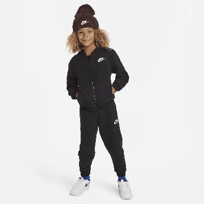 Nike Full-zip Club Set Little Kids 2-piece Hoodie Set In Black