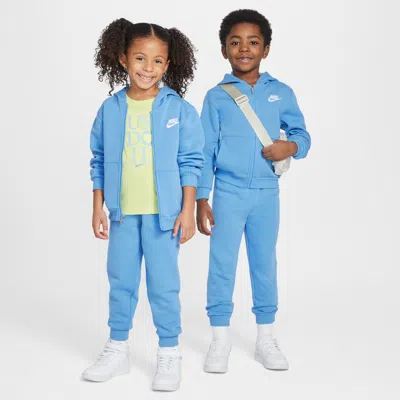 Nike Full-zip Club Set Little Kids 2-piece Hoodie Set In Blue