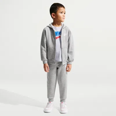 Nike Full-zip Club Set Little Kids 2-piece Hoodie Set In Gray