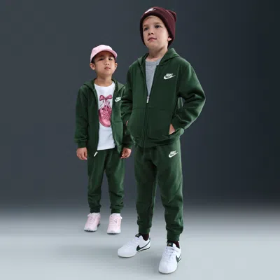 Nike Full-zip Club Set Little Kids 2-piece Hoodie Set In Green