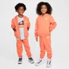 Nike Full-zip Club Set Little Kids 2-piece Hoodie Set In Orange