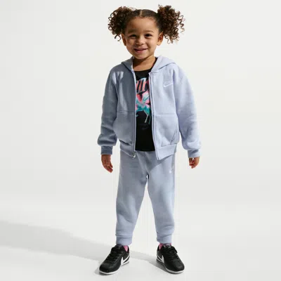 Nike Babies' Full-zip Club Set Toddler 2-piece Hoodie Set In Gray