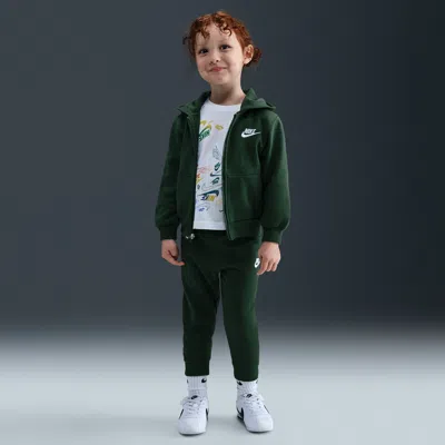 Nike Babies' Full-zip Club Set Toddler 2-piece Hoodie Set In Green