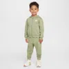 Nike Babies' Full-zip Club Set Toddler 2-piece Hoodie Set In Green