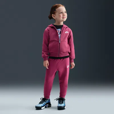 Nike Babies' Full-zip Club Set Toddler 2-piece Hoodie Set In Pink