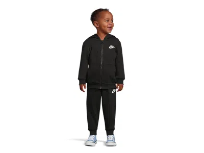 Nike Full Zip Fleece Set (toddler) Kid's Casual Pants Black : 2 Toddler, Cotton/polyester