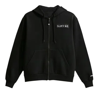 Pre-owned Nike Full-zip Fleece Hoodie 'black' | Men's Size L