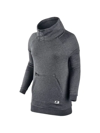 Nike Funnel-neck Sweatshirt In Gray