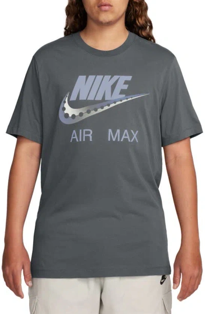 Nike Futura Air Max Graphic T-shirt In Iron Grey