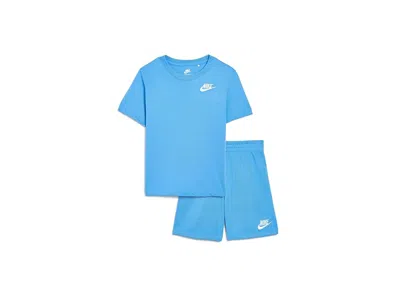Nike Futura Club Shorts Set (little Kid) Boy's Shorts University Blue: 4 Little Kid One Size