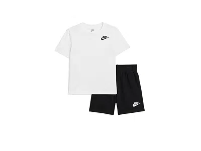 Nike Kids' Futura Club Shorts Set (toddler) Boy's Shorts Black: 4 Toddler One Size In White